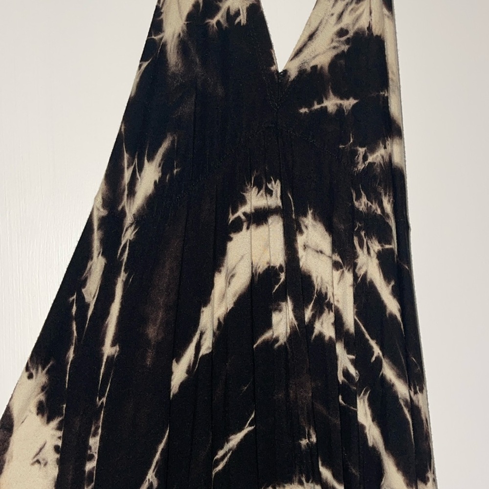 High low tie die dress